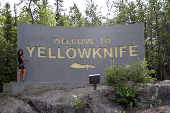 It's a knife and it's yellow. So, Yellowknife!